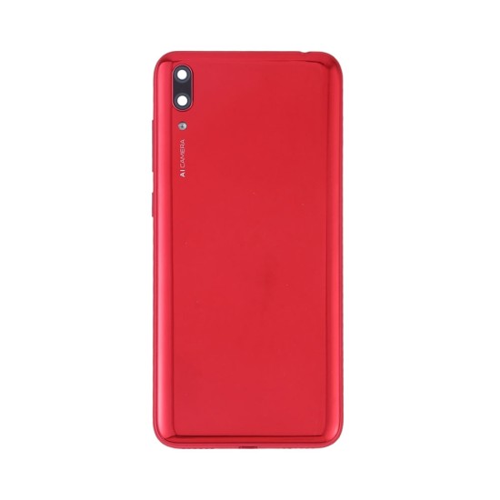 Tapa Trasera+Lente de Cámara Huawei Y7 2019 Rojo